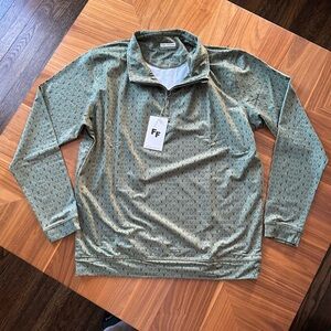 Fore Fathers 1/4 Zip Pullover Mens L Duck Deer Hunting Print | NWT Golf